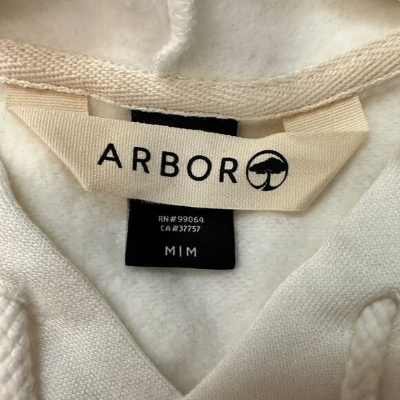 Arbor ~ Ivory pullover hoodie ~ longer length ~ Bamboo/Cotton blend ~ size M - Picture 7 of 11